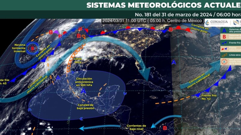 Pronóstico del clima para hoy domingo 31 de marzo 2024 en Quintana Roo