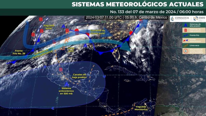Pronóstico del clima para hoy jueves 7 de marzo de 2024 en Quintana Roo.