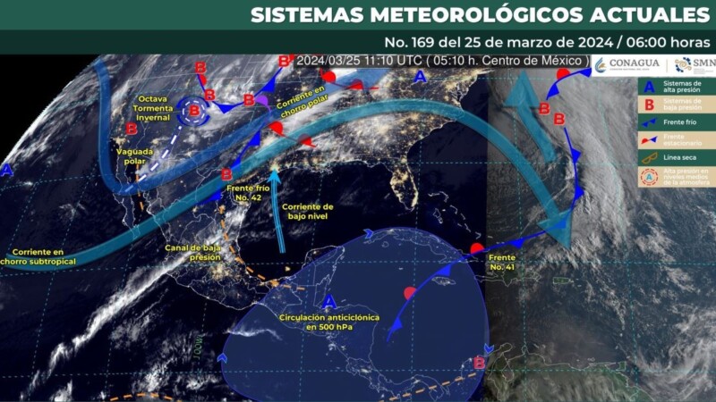 Pronóstico del clima para hoy lunes 25 de marzo de 2024 en Quintana Roo