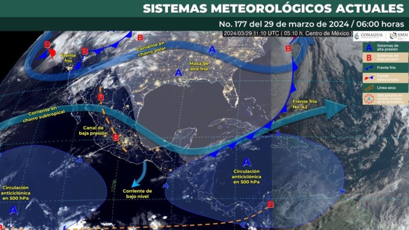 Pronóstico del clima para hoy viernes 29 de marzo de 2024 en Quintana Roo