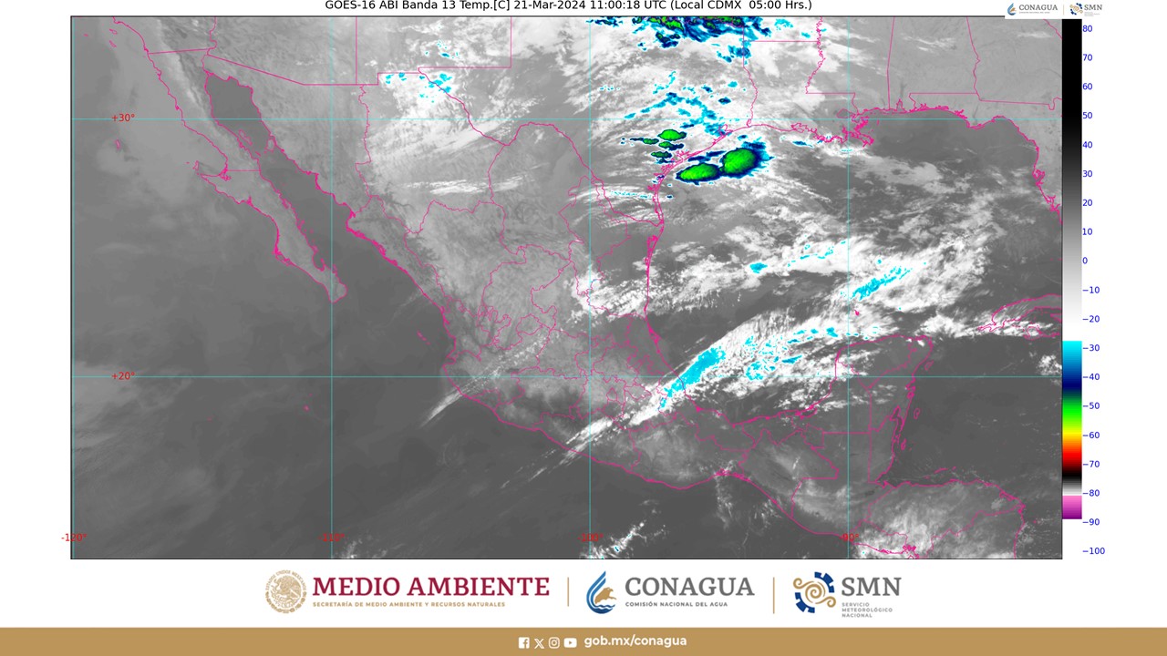 Pronóstico del clima para hoy jueves 21 de marzo de 2024 en Quintana Roo; cielo medio nublado con probabilidad de lluvias aisladas.