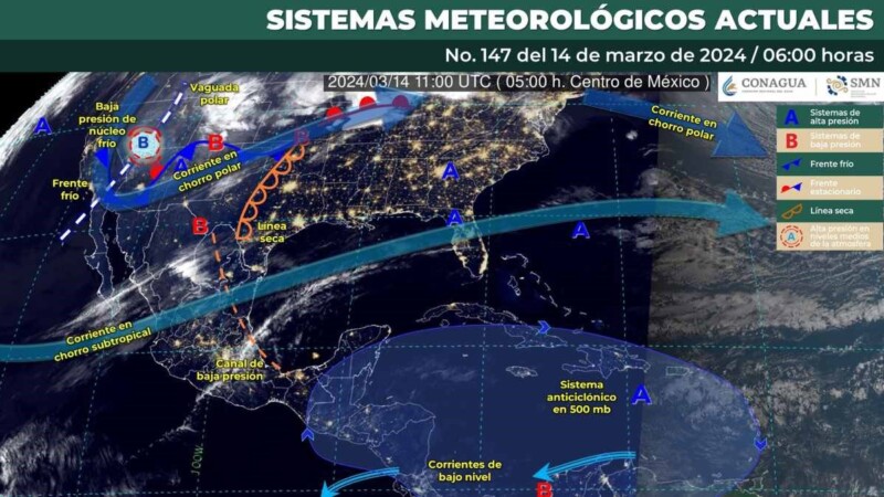 Pronóstico del clima para hoy jueves 14 de marzo 2024 en Quintana Roo