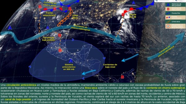 Pronóstico del clima para hoy lunes 4 de marzo de 2024 en Quintana Roo