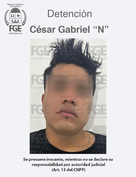 Capturan a presuntos extorsionadores en Tulum y Puerto Morelos; uno de ellos, César Gabriel “N”, está relacionado con tres carpetas de investigación.