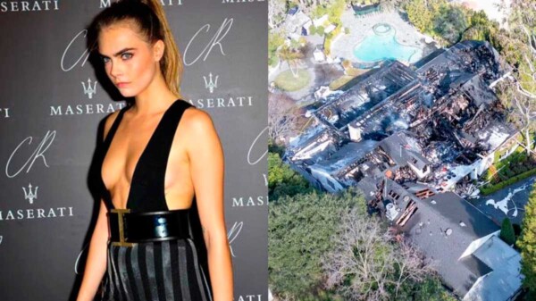 La casa en Los Ángeles de la modelo y actriz Cara Delevingne fue destruida en un incendio el viernes.