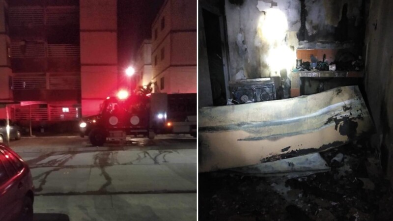 Menor sale ileso de incendio en departamento de Paraíso Maya