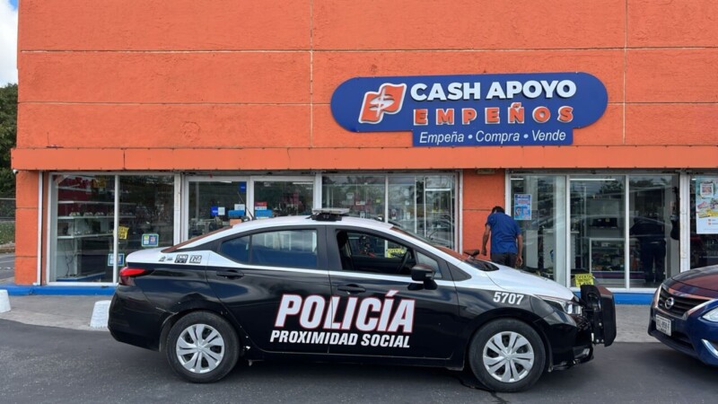 Reportan robo con violencia en casa de empeño en Cancún