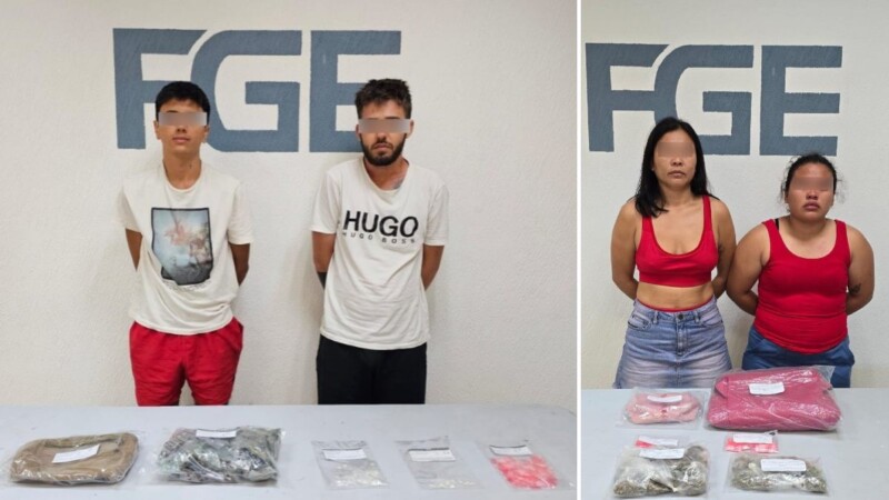 Aseguran drogas y detienen a cuatro durante cateos en Tulum