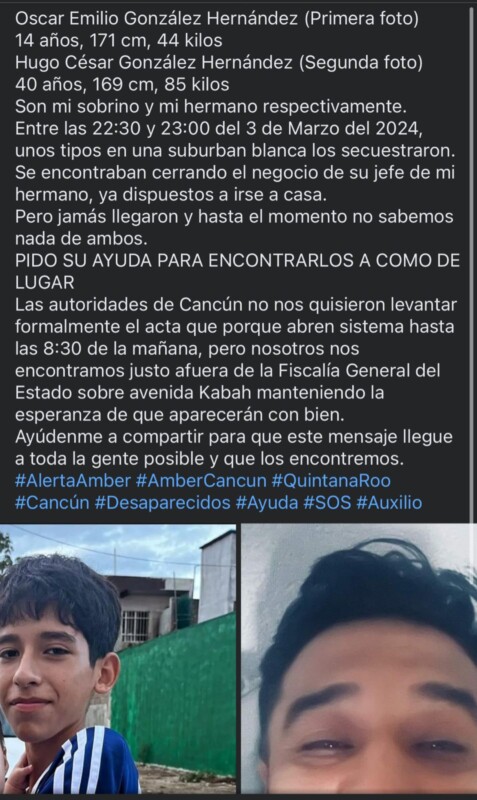 Padre e hijo fueron ‘levantados’ en el Polígono Sur; el hecho podría estar ligado con el cobro de piso a un ataquería. familiares piden apoyo.