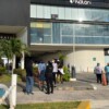 Manifestación de operadores de Uber por agresiones de taxistas en Cancún