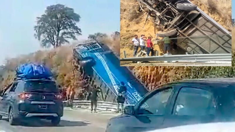 Accidente vial en la México-Puebla deja cuatro metros