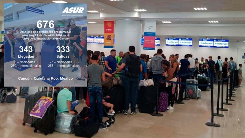 Se incrementan vuelos en Aeropuerto de Cancún por Semana Santa