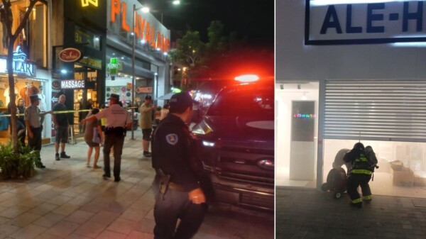 Daños materiales por un conato de incendio en la Quinta Avenida de Playa del Carmen