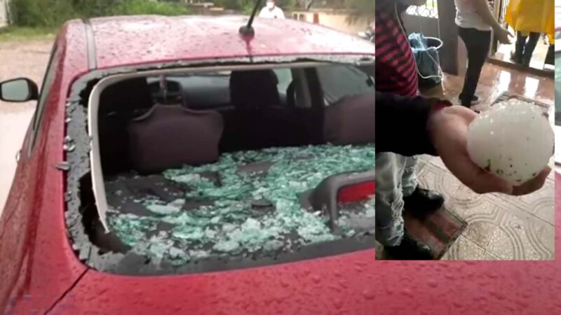 Intensa granizada causa estragos en Coahuila