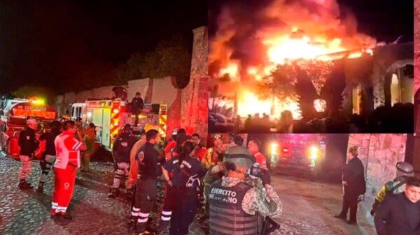 Incendio acaba con boda y arrasa hacienda en Guanajuato