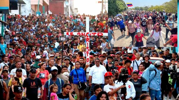 Viacrucis migrante cruza Chiapas en Viernes Santo