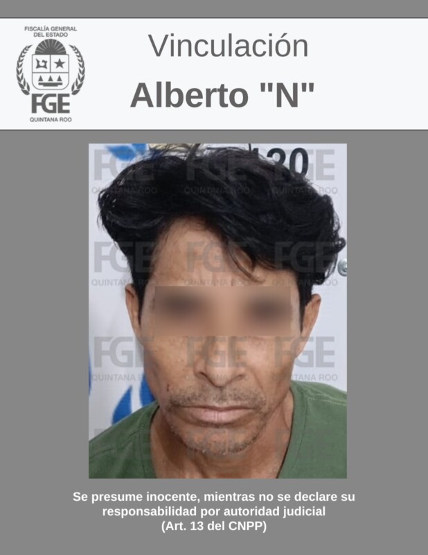 Vinculan a proceso a sujeto por el delito de pederastia en Cancún; órgano jurisdiccional impuso la prisión preventiva oficiosa al imputado Alberto “N”