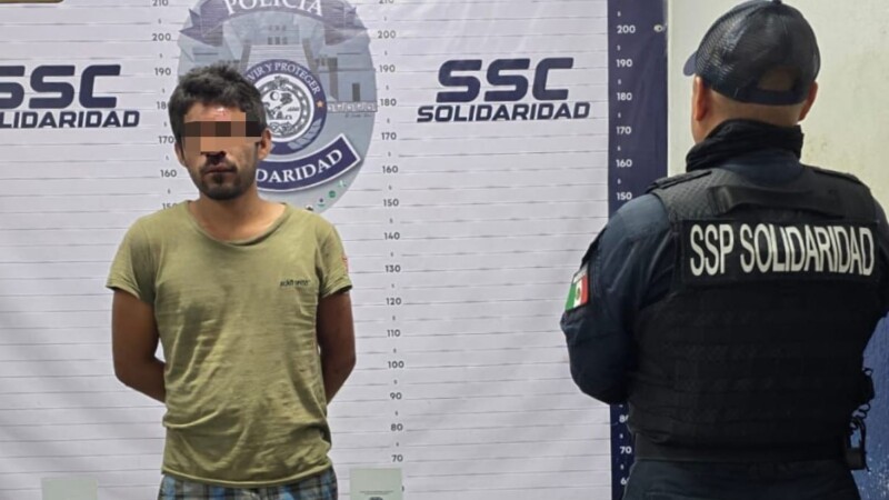 Detienen a sujeto por intento de robo a comercio en Playa del Carmen