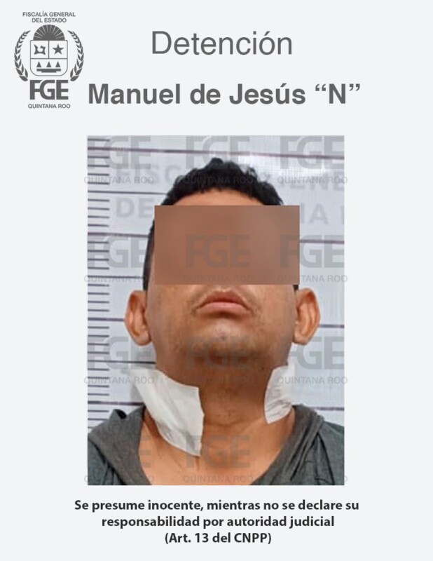 Detienen a sujeto por intento de feminicidio en Cancún; Manuel de Jesús “N” roció con gasolina a su víctima y la amagó con un arma blanca.