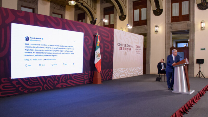 Llama AMLO al diálogo en el conflicto entre Irán e Israel