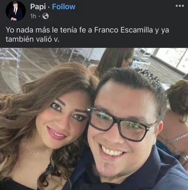Acusan a Franco Escamilla de ser infiel a su esposa