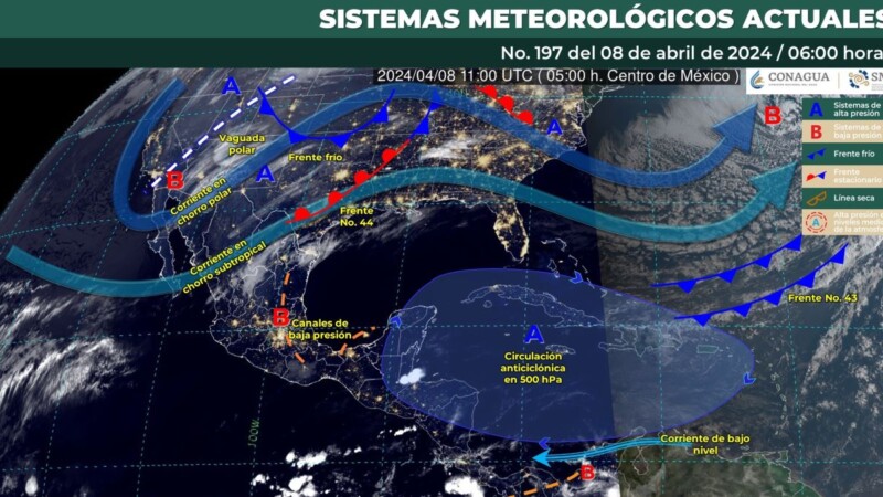Pronóstico del clima para hoy lunes 8 de abril de 2024 en Quintana Roo
