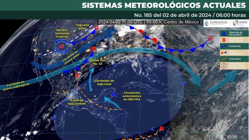 Pronóstico del clima para hoy martes 2 de abril de 2024 en Quintana Roo