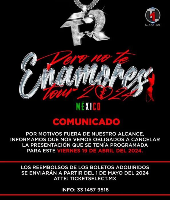 Fuerza Regida cancela concierto en Cancún