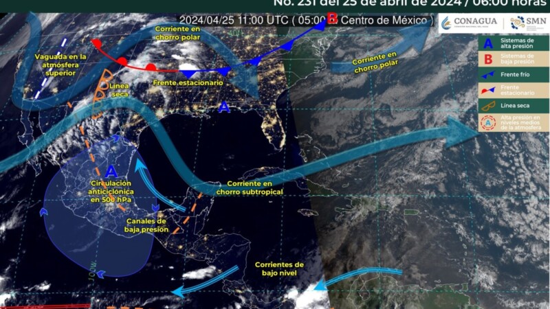 Pronóstico del clima para hoy jueves 25 de abril de 2024 en Quintana Roo
