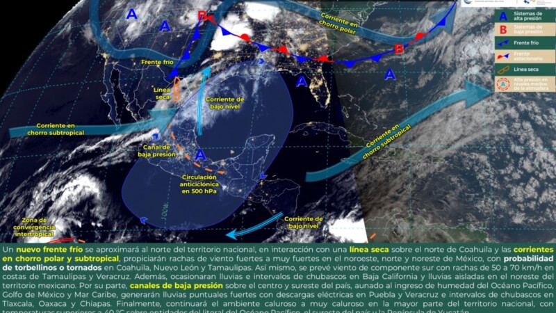 Pronóstico del clima para hoy viernes 26 de abril de 2024 en Quintana Roo