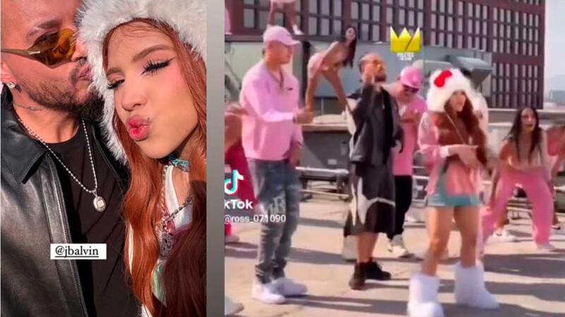 J Balvin aparece en CDMX grabando remix con Yeri Mua