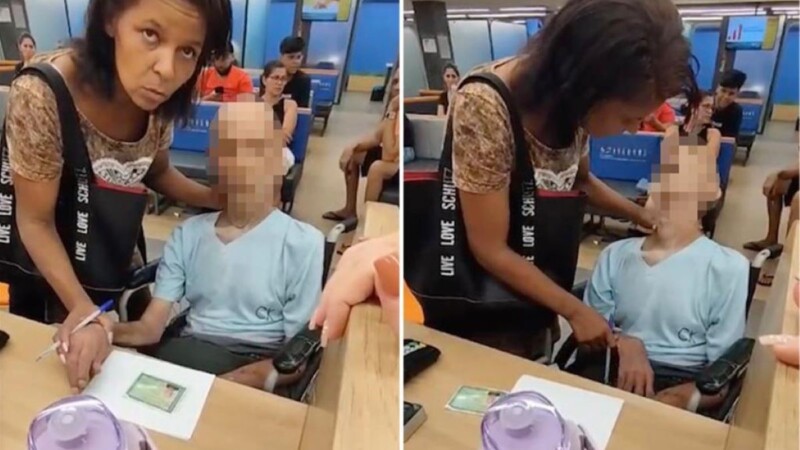 #VIRAL | Mujer Lleva a su tío muerto a un banco para hacer un préstamo (VIDEO)