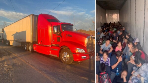 Hallan a más de 130 migrantes en el contenedor de un tráiler