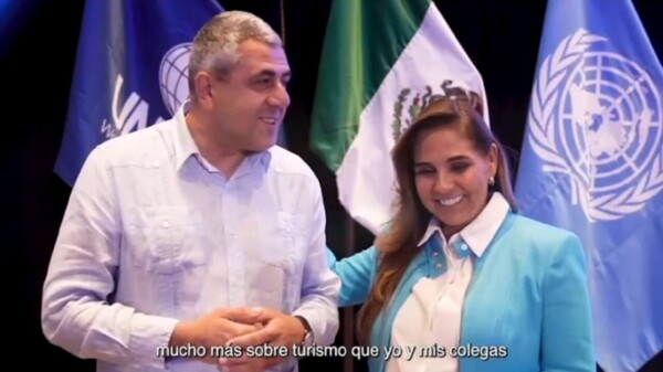 Recibe Mara Lezama a Zurab Pololikashvili, secretario General de ONU-Turismo