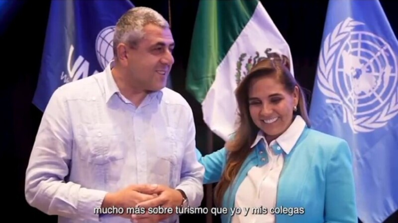 Recibe Mara Lezama a Zurab Pololikashvili, secretario General de ONU-Turismo