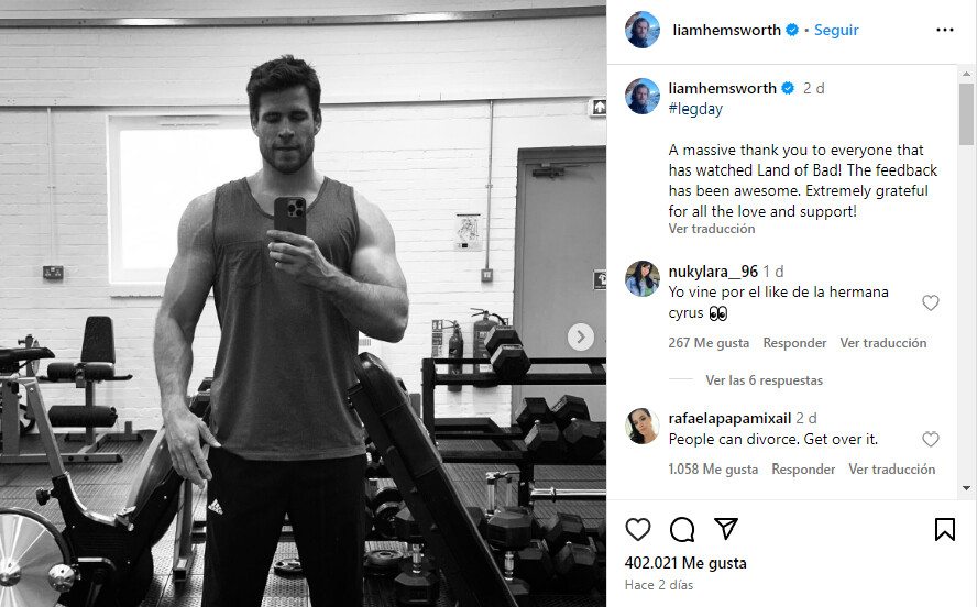 Noah Cyrus causa controversia por darle like a Liam Hemsworth