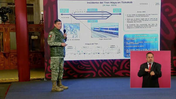 Tren Maya tuvo probable falla en sujeción de vía