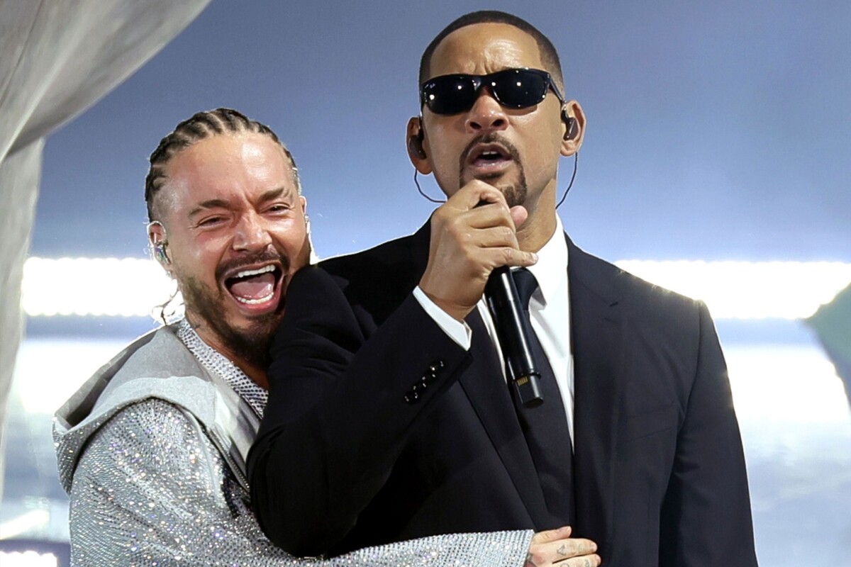 Will Smith hace sorpresiva aparición al lado de J Balvin en Coachella