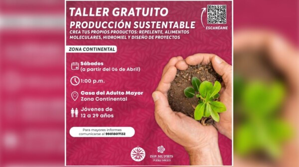 Invitan a jóvenes a participar en talleres gratuitos en la Zona Continental de Isla Mujeres