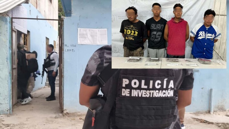 Capturan en Cancún a seis presuntos narcomenudistas