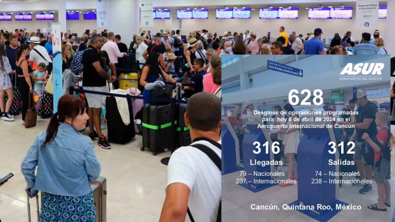 Descienden operaciones en Aeropuerto de Cancún