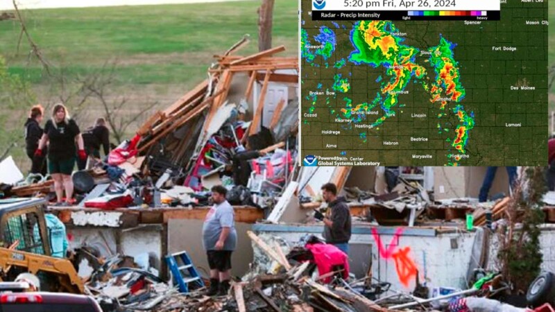Oleada nocturna de tornados arrasa Nebraska
