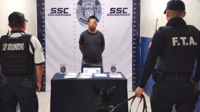 Detenido con droga en la zona turística de Playa del Carmen