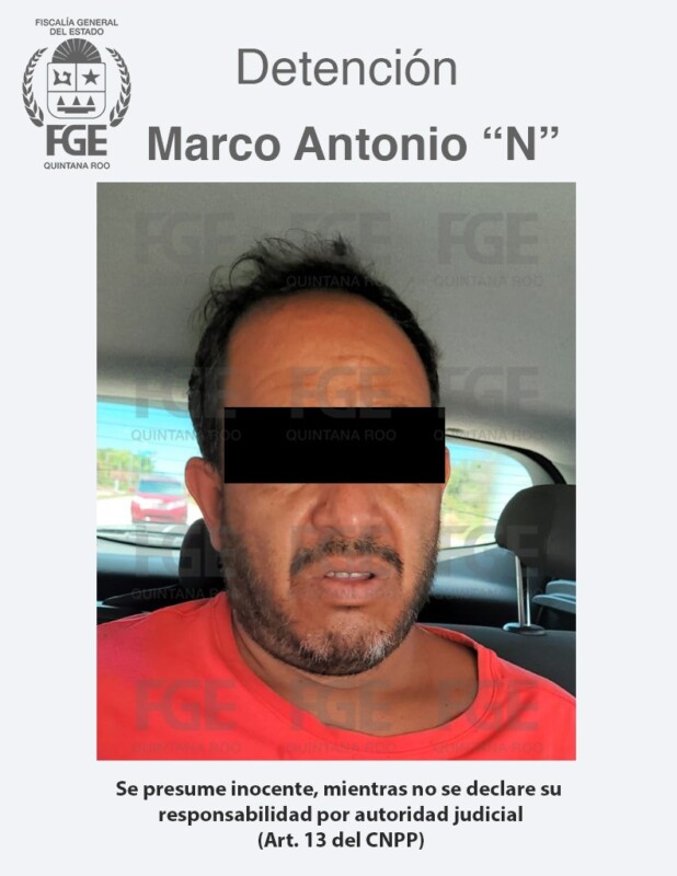 Detienen en Puerto Morelos a presunto violador buscado en el Edomex; Marco Antonio “N” fue entregado por la FGE a su homóloga para el proceso judicial.