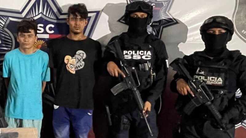 Caen dos presuntos sicarios en la colonia Avante de Cancún