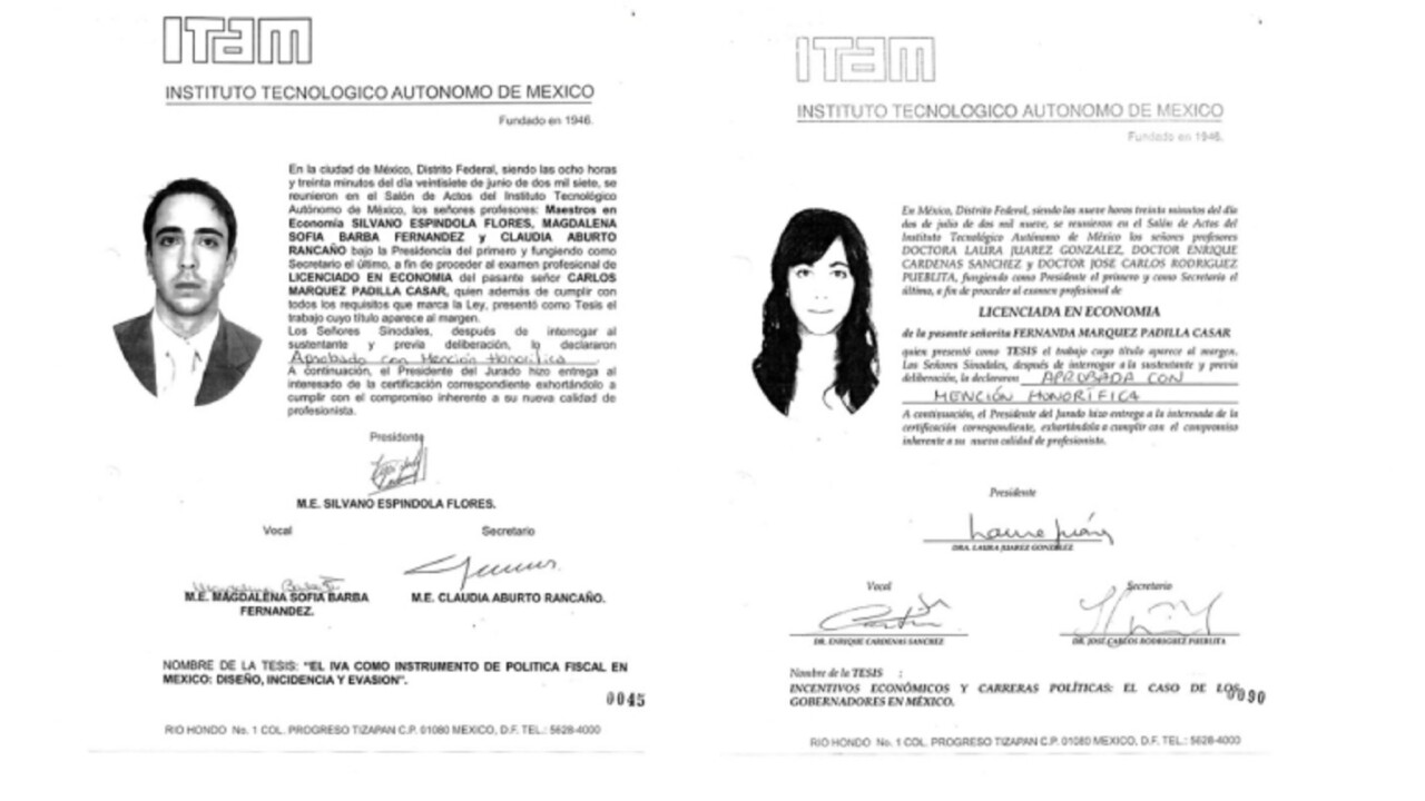 Pago de colegiaturas en el ITAM a los hijos de Amparo Casar.