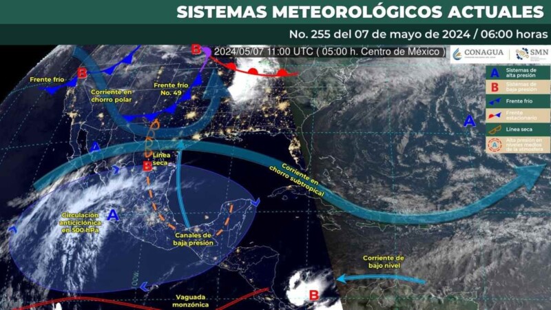 Pronóstico del clima para hoy martes 7 de mayo 2024 en Quintana Roo