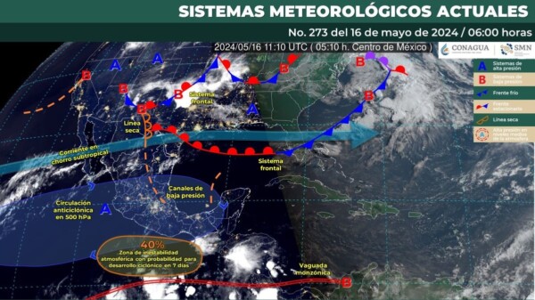 Pronóstico del clima para hoy jueves 16 de mayo 2024 en Quintana Roo