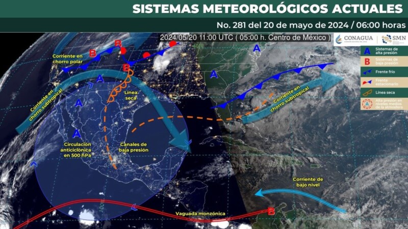 Pronóstico del clima para hoy lunes 20 de mayo 2024 en Quintana Roo