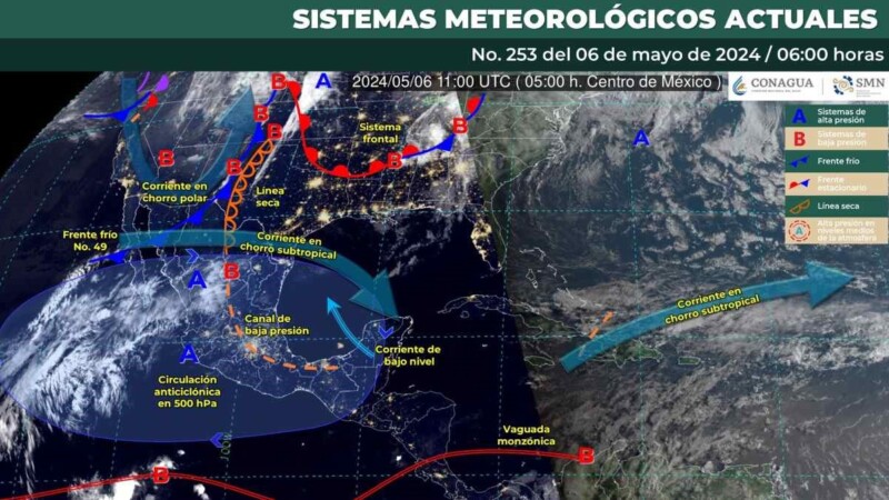 Pronóstico del clima para hoy lunes 6 de mayo 2024 en Quintana Roo